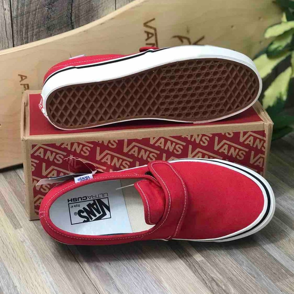 VANS SLIP On V DX Anaheim Factory OG Red Canvas W - Picture 5 of 8